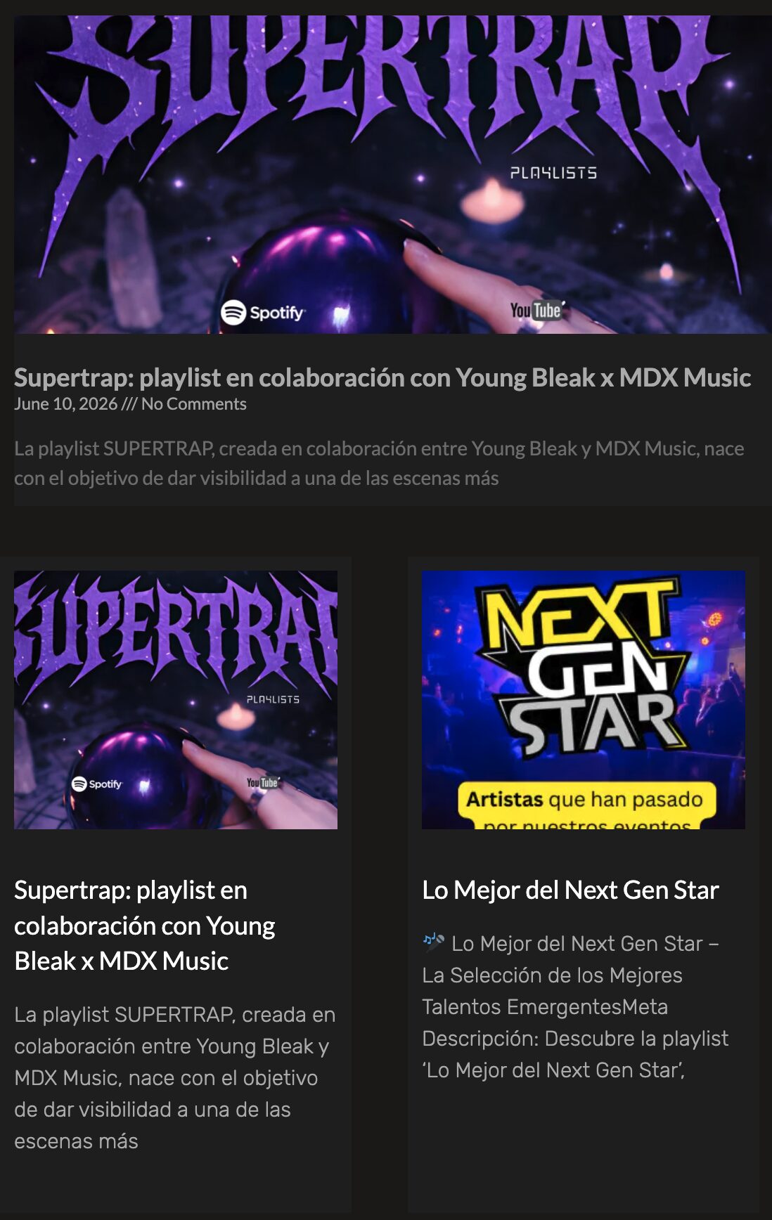 MDX Media HUB Curadores de playlists